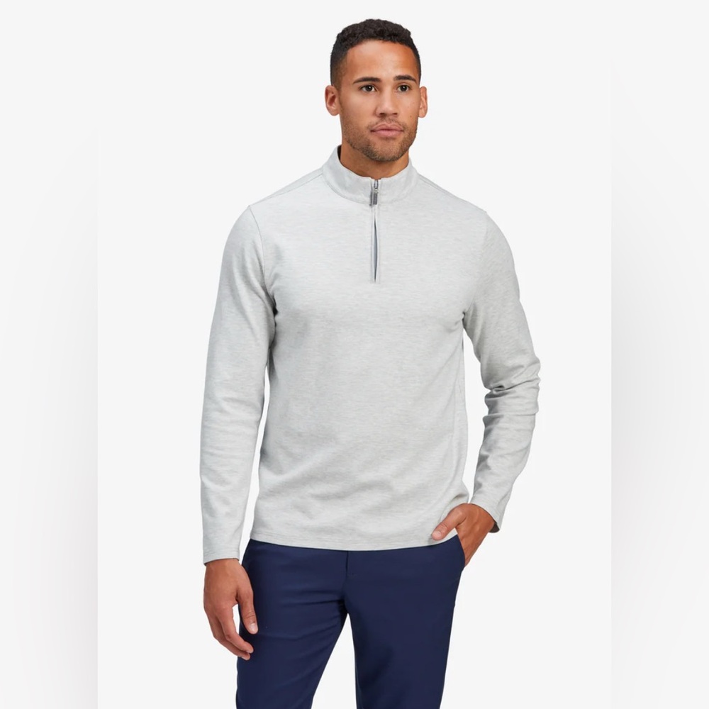Gray Quarter-Zip Sport Super Soft Men’s Normcore Campus Large